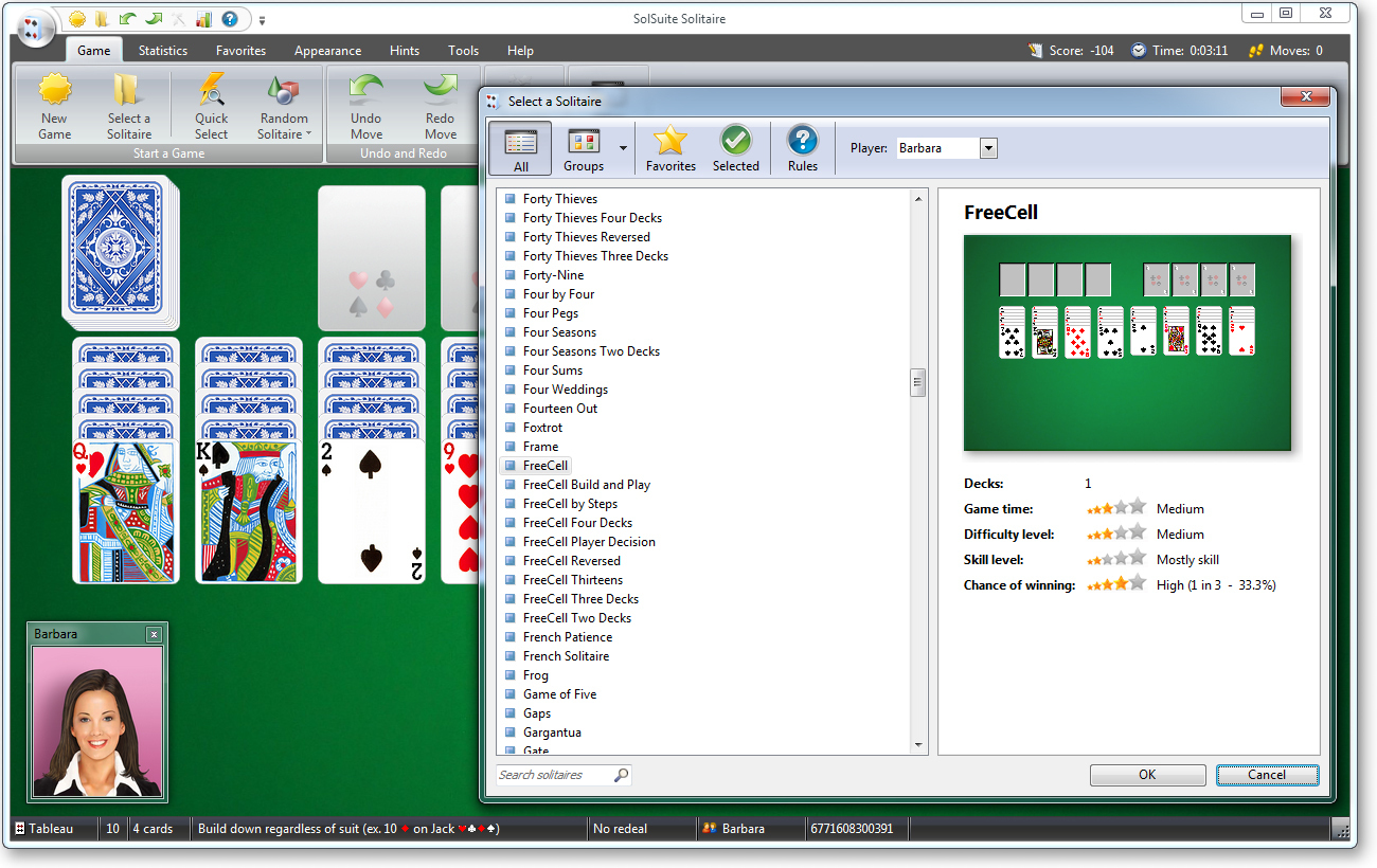 Solsuite Solitaire 