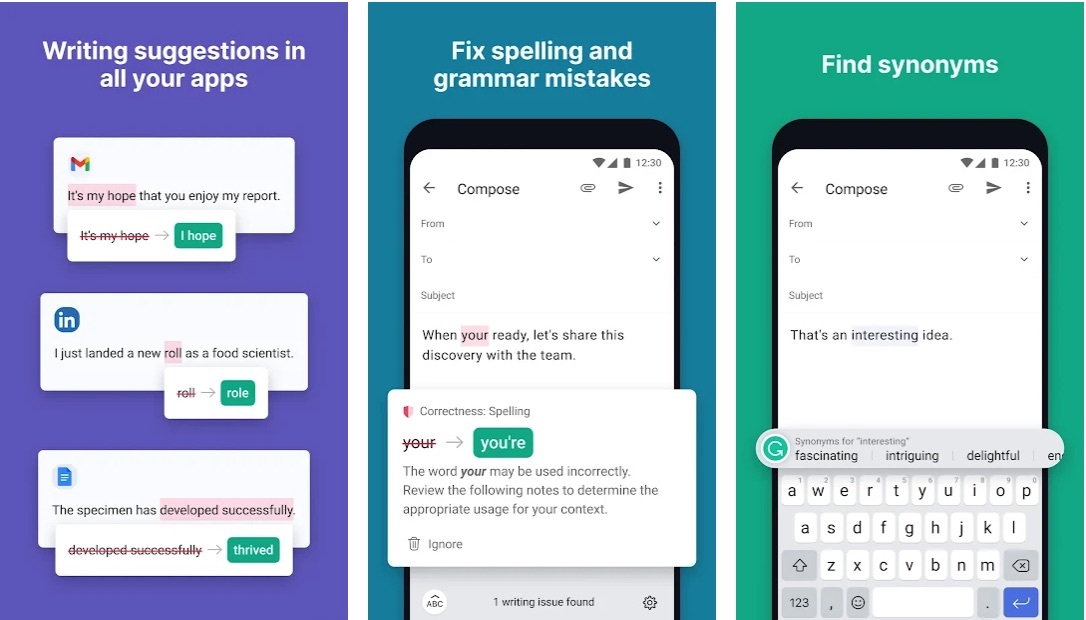 Grammarly Keyboard Premium Apk