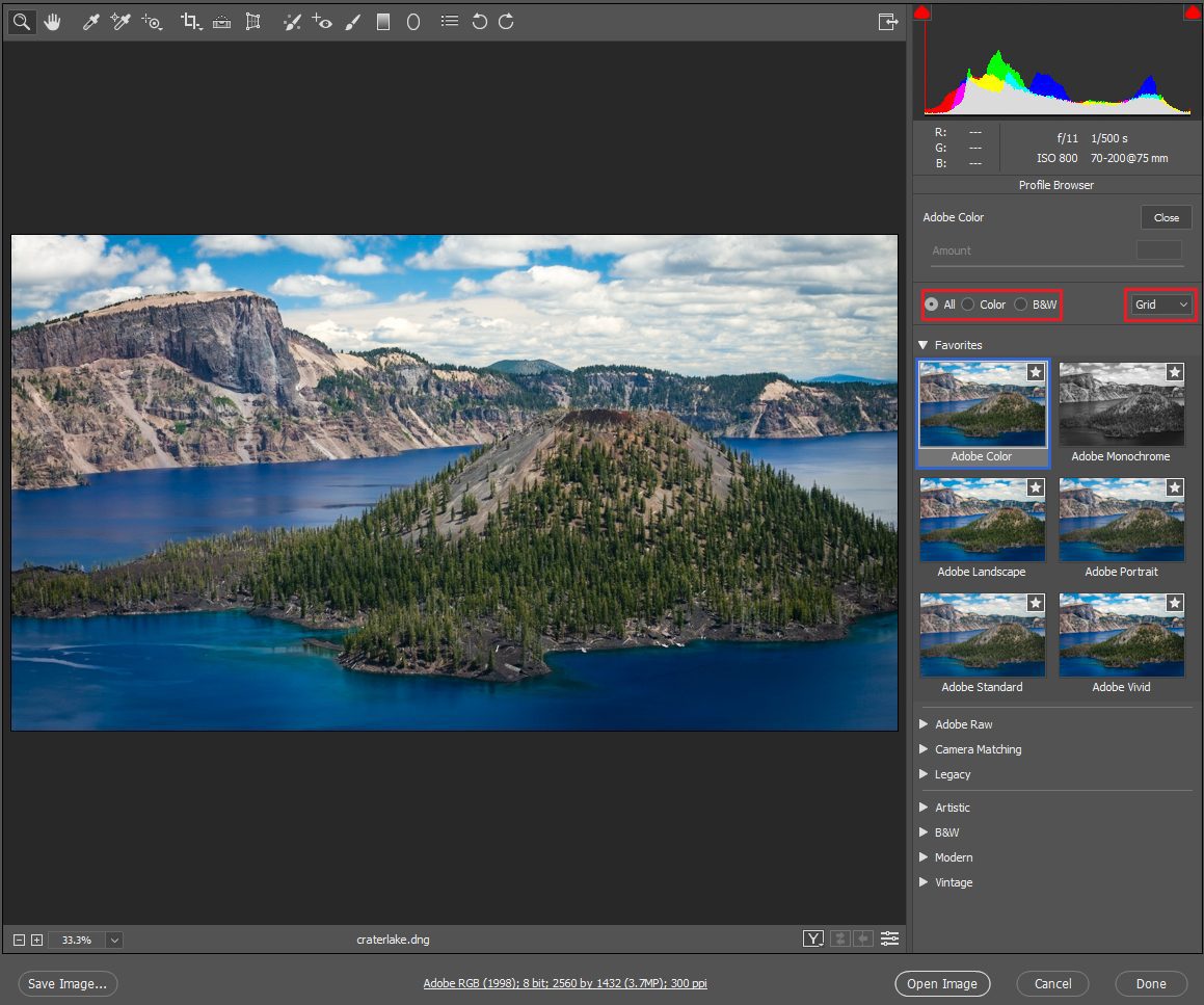 Adobe Camera Raw Download Profile Browser