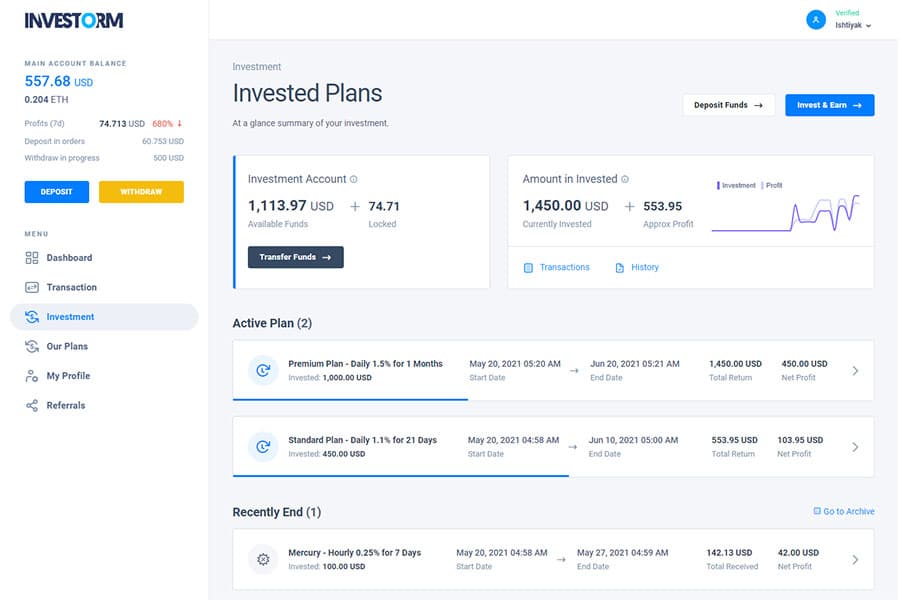 Investorm Advanced Hyip Investment Management