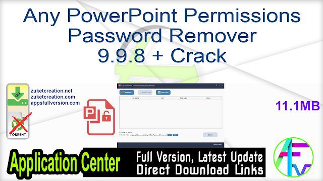 Download Any Powerpoint Permissions Password Remover Full Version