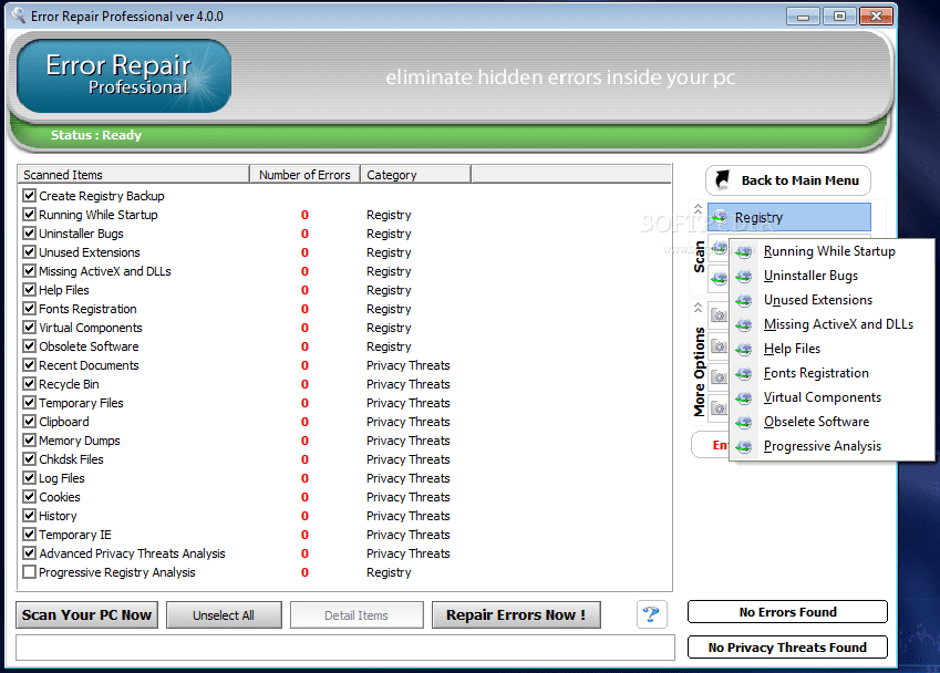 Error Repair Professional Serial Keys Full Verion