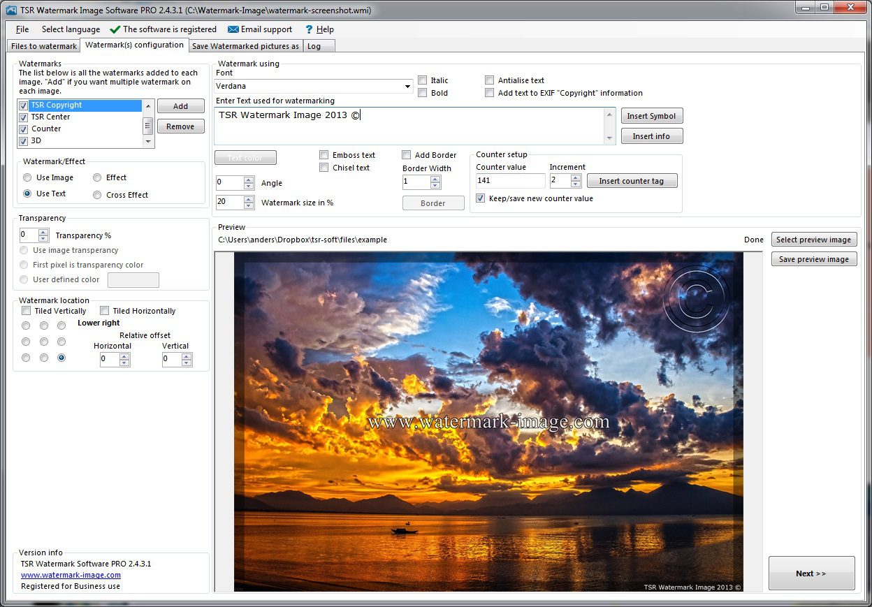 Tsr Watermark Image Pro With Serial Keys