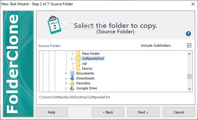 Screenshot Of Folderclone Interface With Folder Selection Option For Copying Folders.