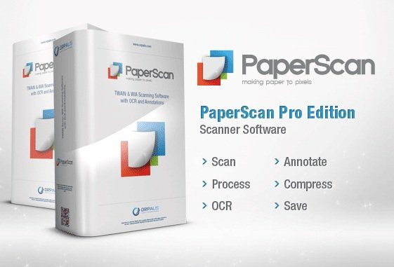 1. ORPALIS PaperScan Pro Edition scanner software - professional document scanning solution.