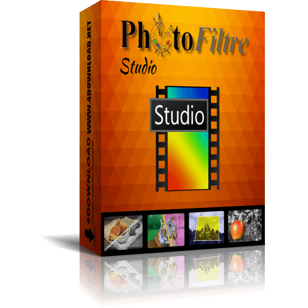 1. PhotoFiltre Studio software box featuring sleek design and logo.