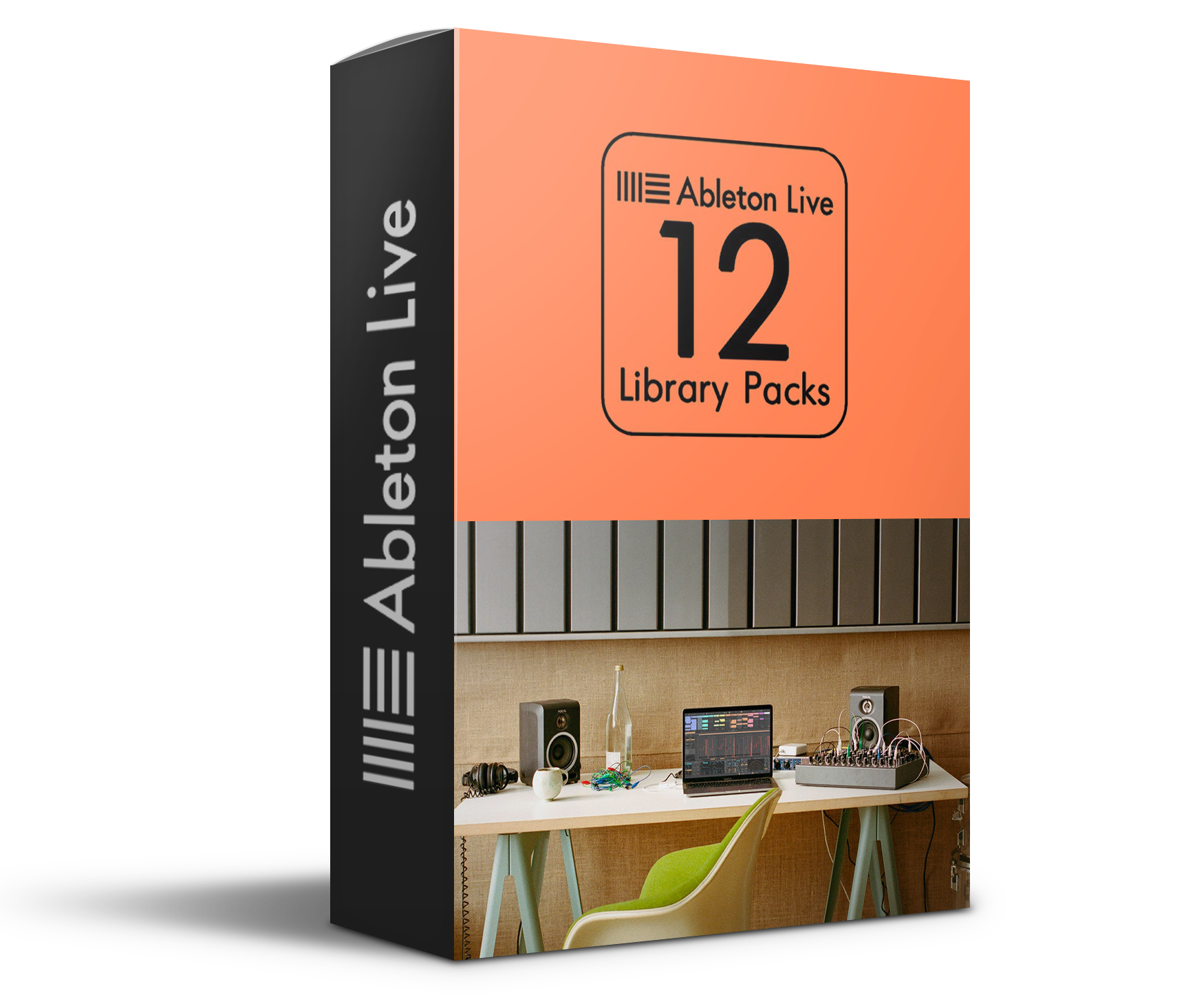 1. "Ableton Live 12 Suite library pack featuring a wide range of audio samples and instruments for music production."