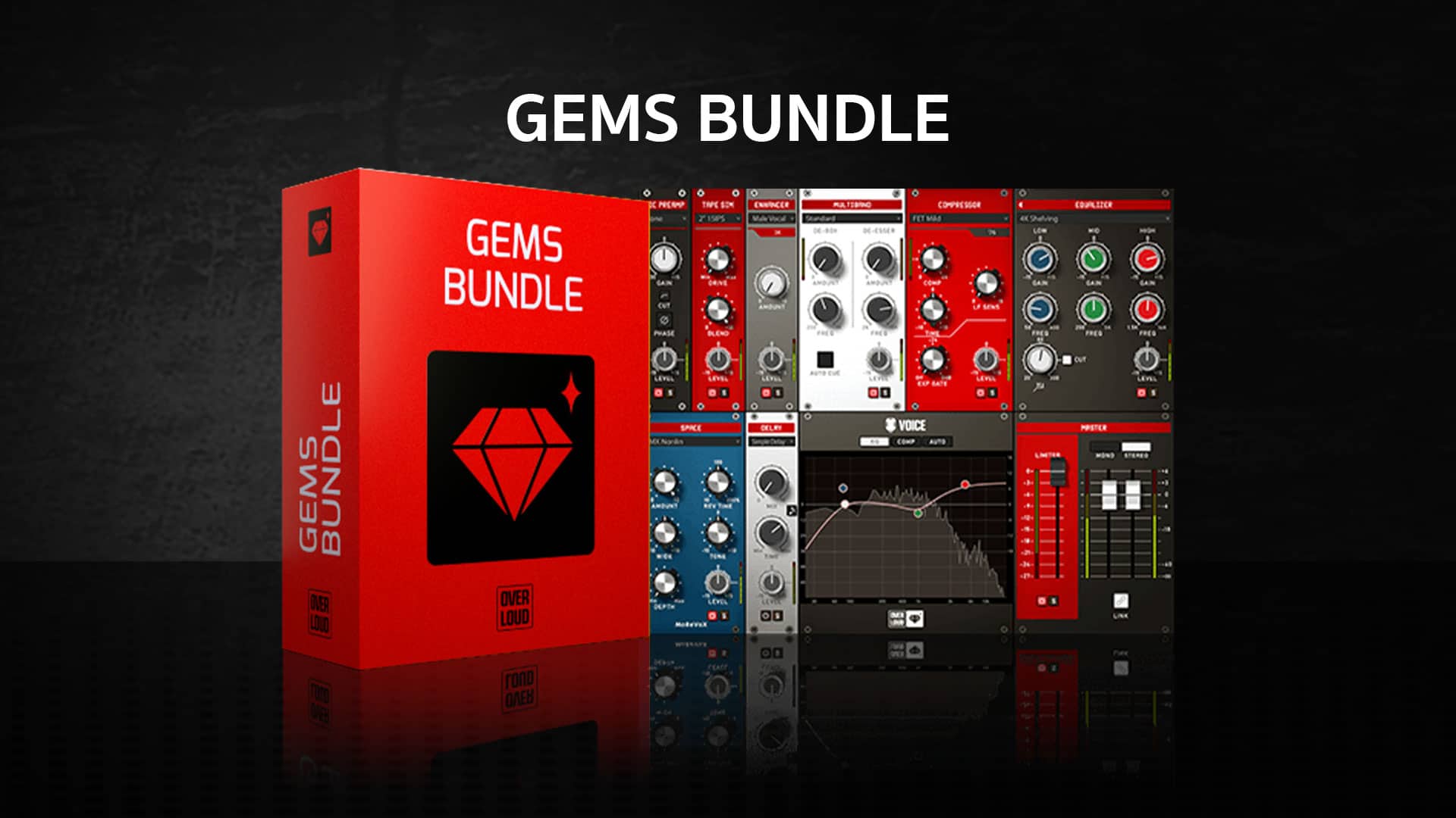 A collection of audio and video editing software, Overloud Gem Bundle Complete.