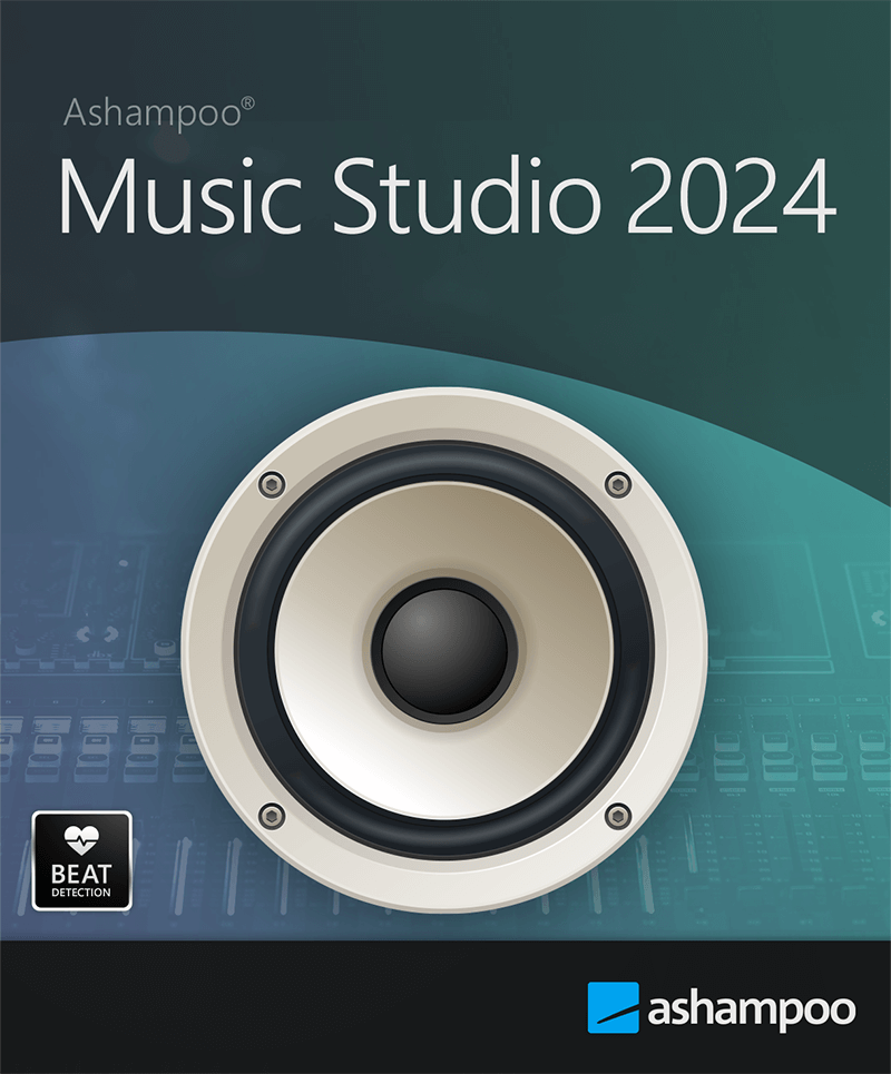 Image of Ashampoo Music Studio 2020 software interface with sleek design and user-friendly features for music editing and creation.